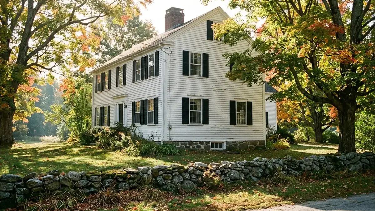New england colonial, the kind of home we serve with trenchless sewer line repair in Bridgewater, MA