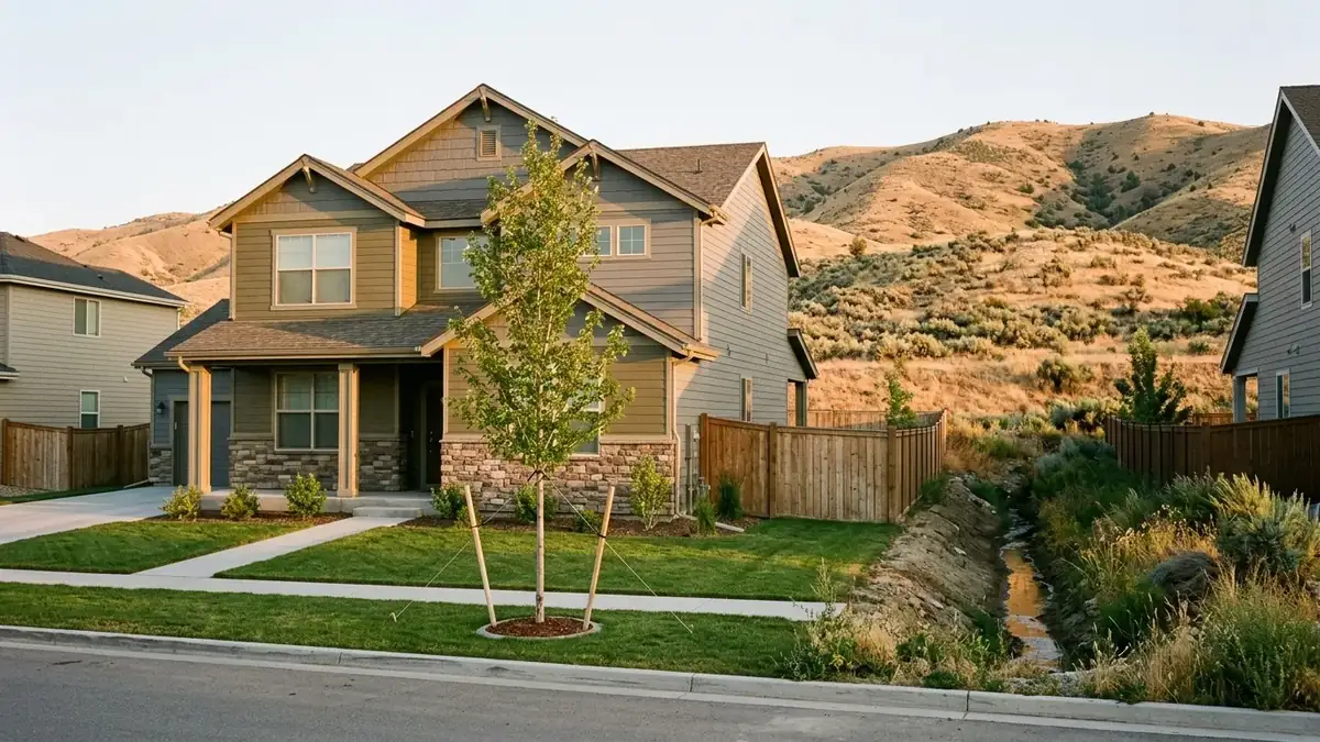 Newer treasure valley home, the kind of home we serve with trenchless sewer line repair in Eagle, ID