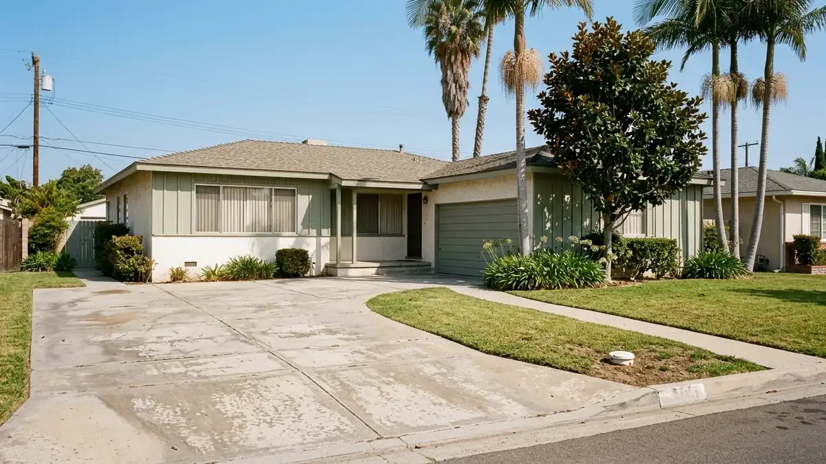 1960s tract home, the kind of home we serve with trenchless sewer line repair in San Clemente, CA