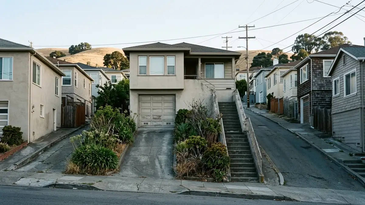 Older east bay home, the kind of home we serve with trenchless sewer line repair in San Leandro, CA